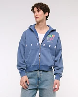 Prince Tennis Cropped Full-Zip Hoodie