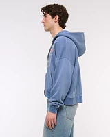 Prince Tennis Cropped Full-Zip Hoodie