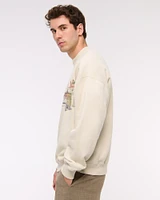Fishing Graphic Crew Sweatshirt