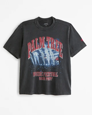 Palm Tree Music Festival Vintage-Inspired Graphic Tee