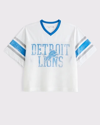 Detroit Lions Cropped Mesh Tee