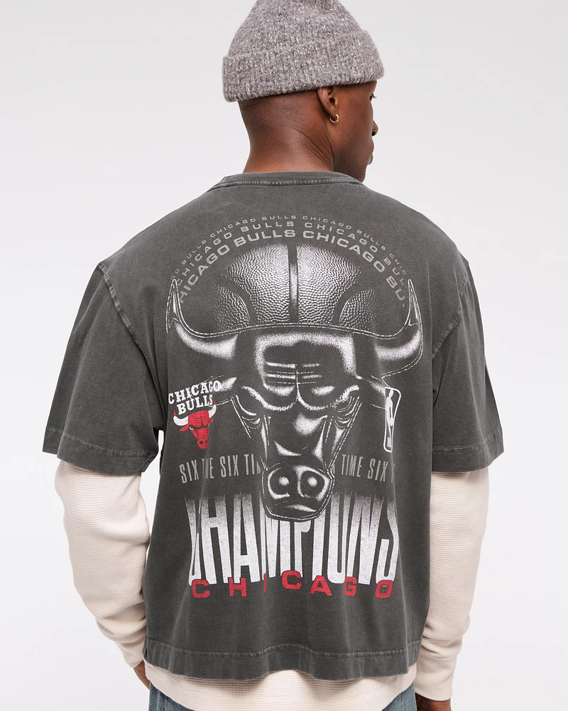 Cropped Chicago Bulls Graphic Tee