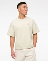 Premium Heavyweight Cropped Beach Club Graphic Tee