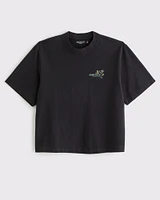 Premium Heavyweight Cropped Beach Club Graphic Tee