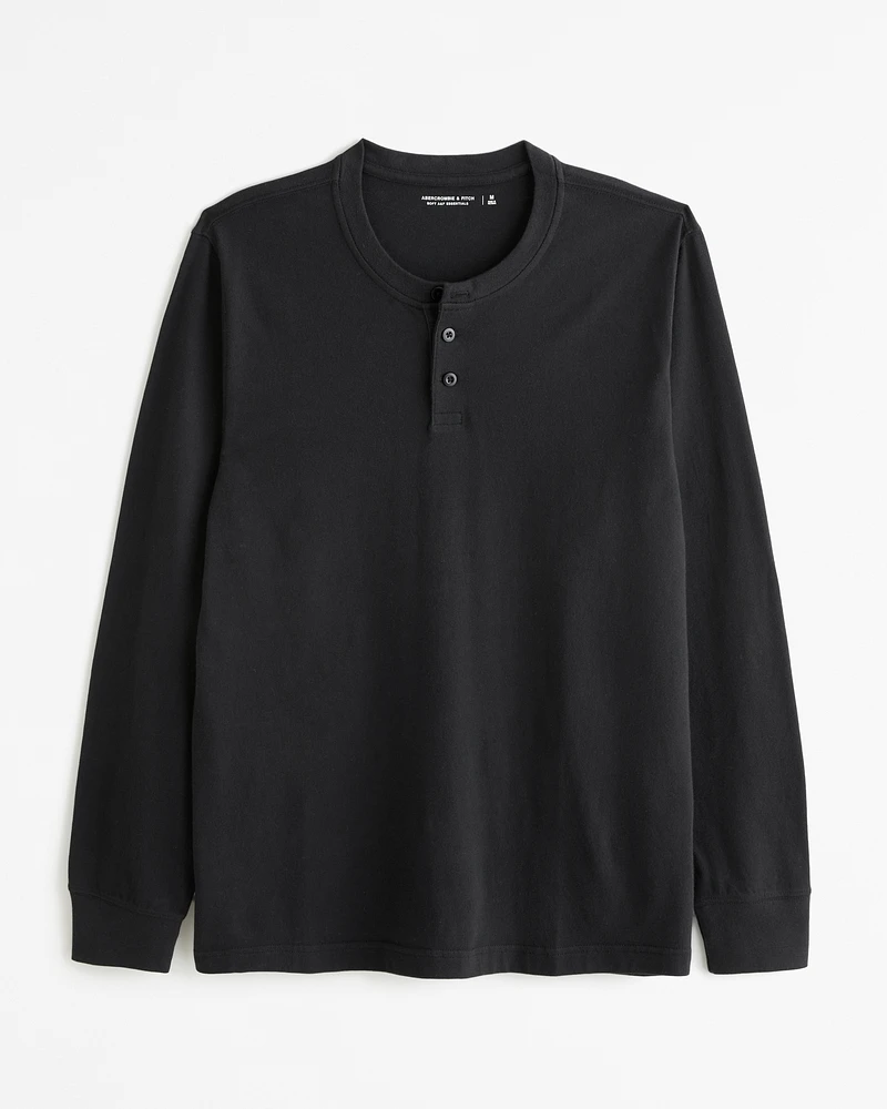 Essential Long-Sleeve Henley Tee