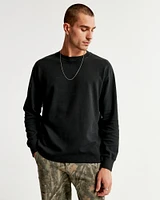 Long-Sleeve Grid Waffle Tee