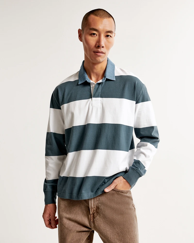 Long-Sleeve Rugby Polo