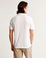 Summer Linen-Blend 3-Button Polo