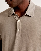 Summer Linen-Blend 3-Button Polo