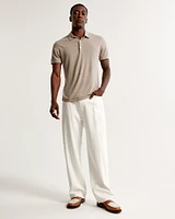 Summer Linen-Blend 3-Button Polo