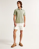 Summer Linen-Blend 3-Button Polo