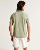 Summer Linen-Blend 3-Button Polo