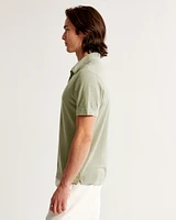 Summer Linen-Blend 3-Button Polo