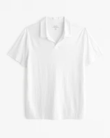 Summer Linen-Blend Johnny Collar Polo