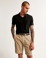 Summer Linen-Blend Johnny Collar Polo