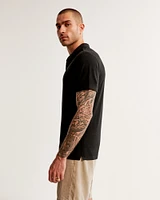 Summer Linen-Blend Johnny Collar Polo