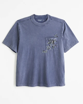 Embroidered Vintage-Inspired Tee