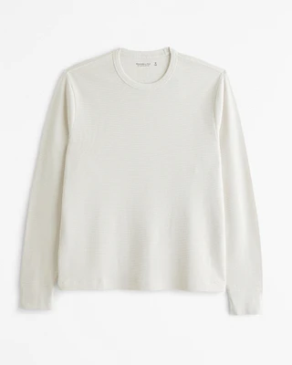 Long-Sleeve Layering Waffle Tee