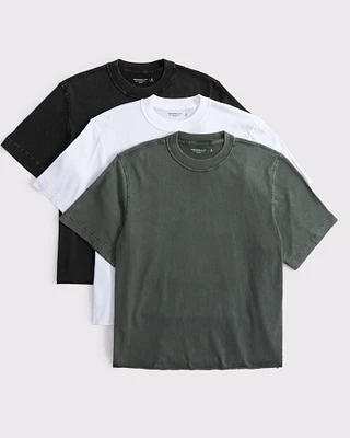 3-Pack Vintage-Inspired Cropped Tees