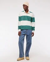 Long-Sleeve Cropped Rugby Polo