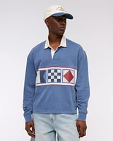 Long-Sleeve Cropped Rugby Polo