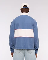 Long-Sleeve Cropped Rugby Polo
