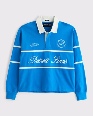 Detroit Lions Cropped Rugby Polo