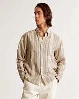 Linen Button-Up Shirt