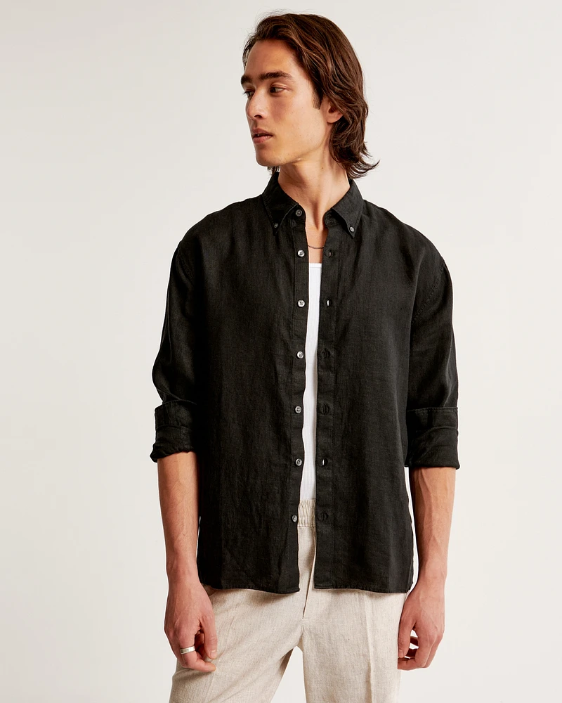 Linen Button-Up Shirt