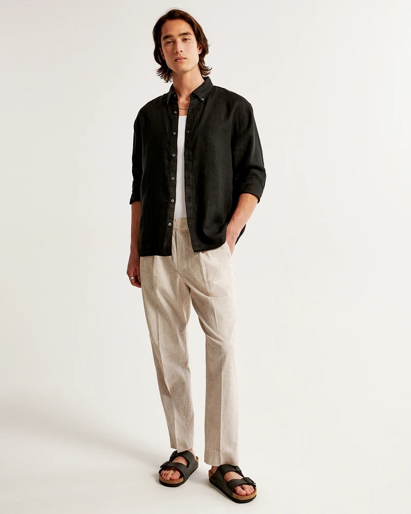 Linen Button-Up Shirt