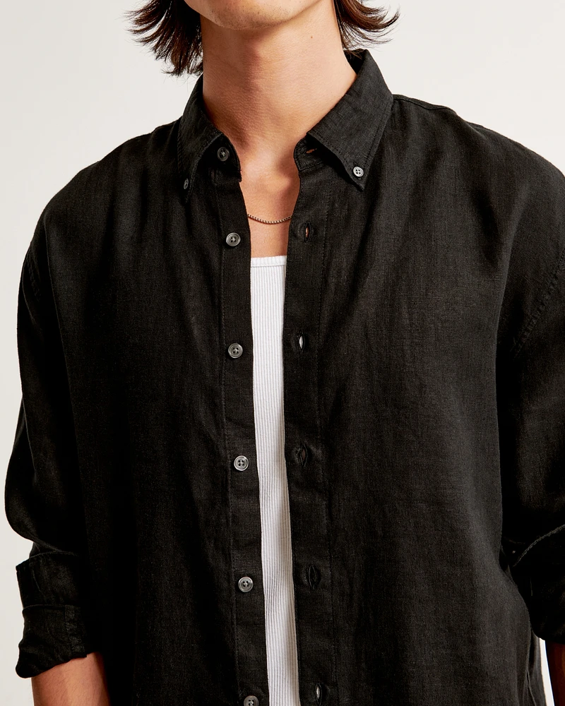 Linen Button-Up Shirt