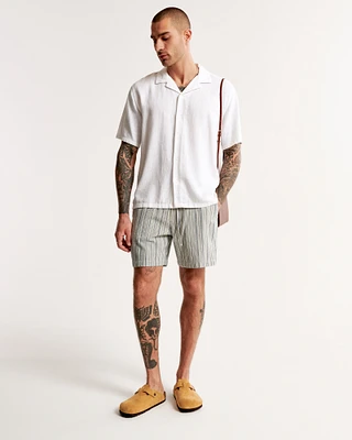 Camp Collar Linen-Blend Shirt