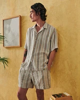 Camp Collar Linen-Blend Shirt