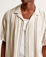 Camp Collar Linen-Blend Shirt