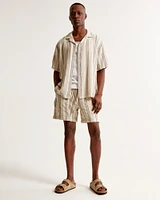 Camp Collar Linen-Blend Shirt