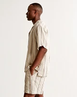 Camp Collar Linen-Blend Shirt