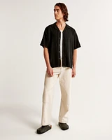 Camp Collar Summer Linen-Blend Shirt