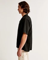 Camp Collar Summer Linen-Blend Shirt