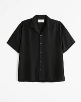 Camp Collar Summer Linen-Blend Shirt