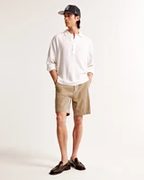 Long-Sleeve Summer Linen-Blend Popover