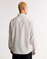 Long-Sleeve Cupro Button-Up Shirt