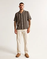 Camp Collar Linen-Blend Shirt