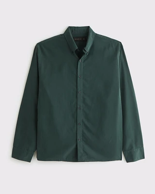 Long-Sleeve Cupro Button-Up Shirt