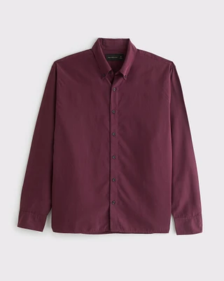 Long-Sleeve Cupro Button-Up Shirt