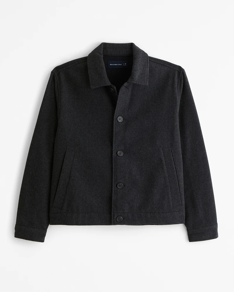 Wool-Blend Shirt Jacket