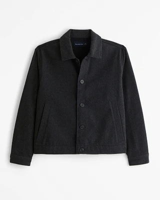 Wool-Blend Shirt Jacket