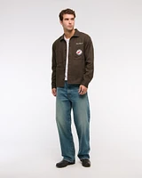 Twill Graphic Shirt Jacket