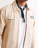 Cropped Twill Zip Shirt Jacket