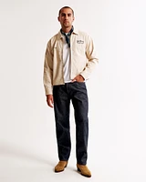 Cropped Twill Zip Shirt Jacket