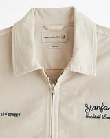Cropped Twill Zip Shirt Jacket